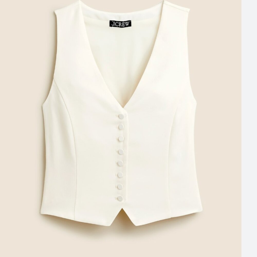 J Crew crepe slim fit tuxedo vest size 4 EUC